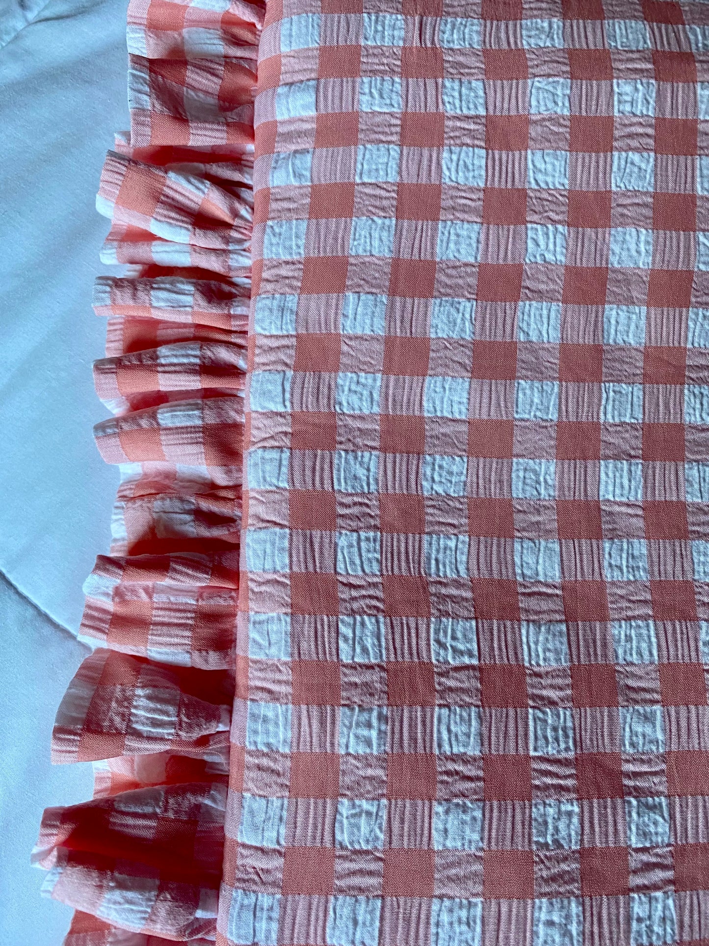 Ruffle Laptop Case- Pink and White Gingham