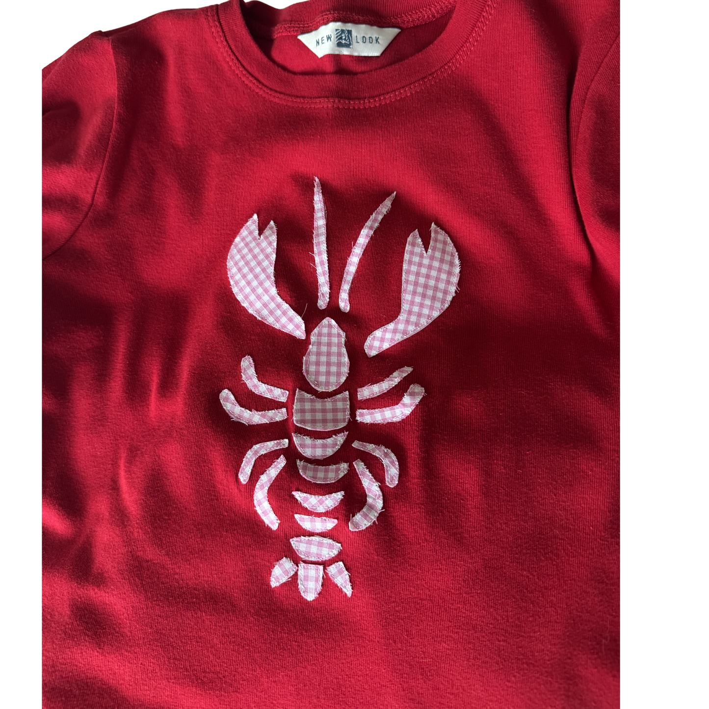 Red Gingham Lobster Tee