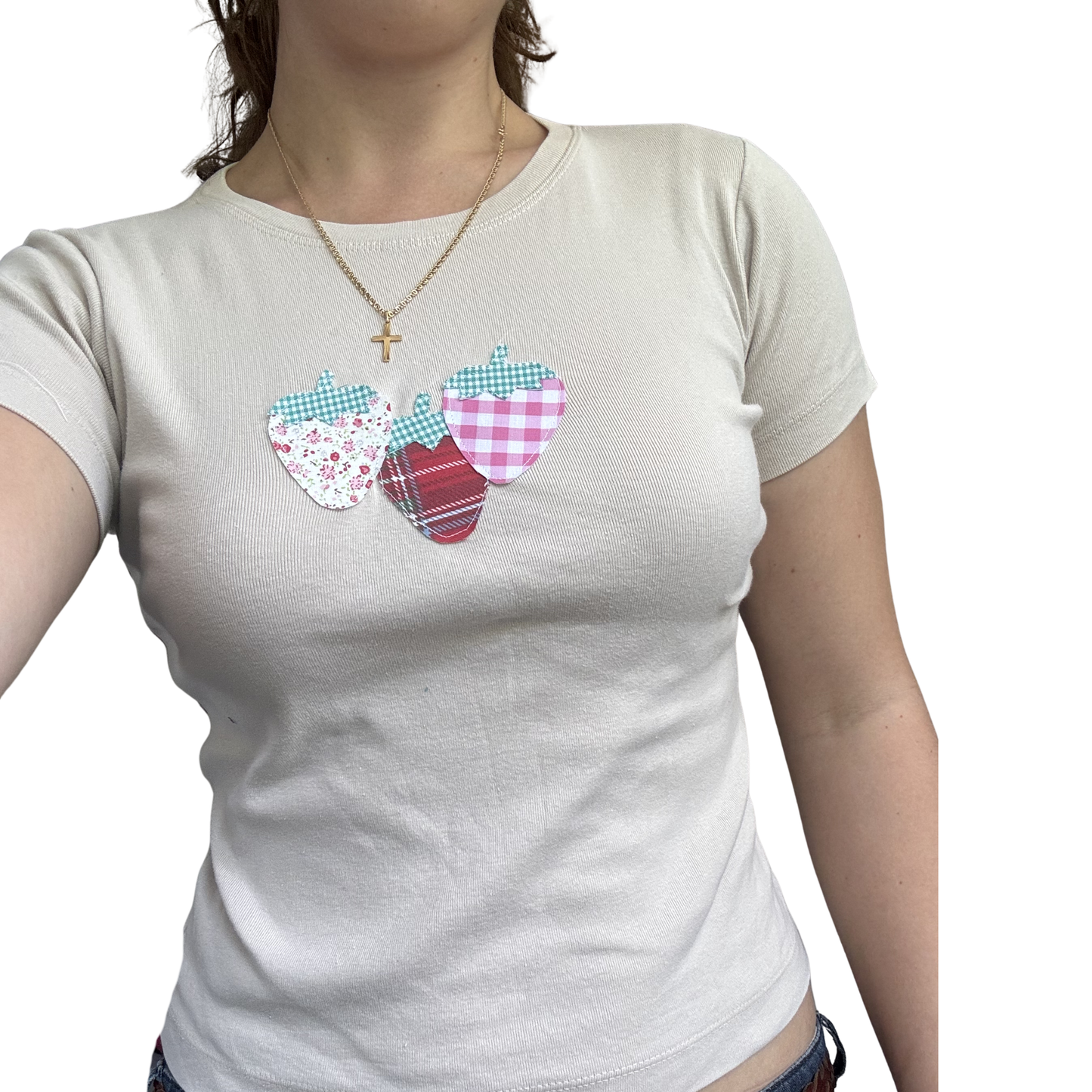 Strawberry Patchwork Tee