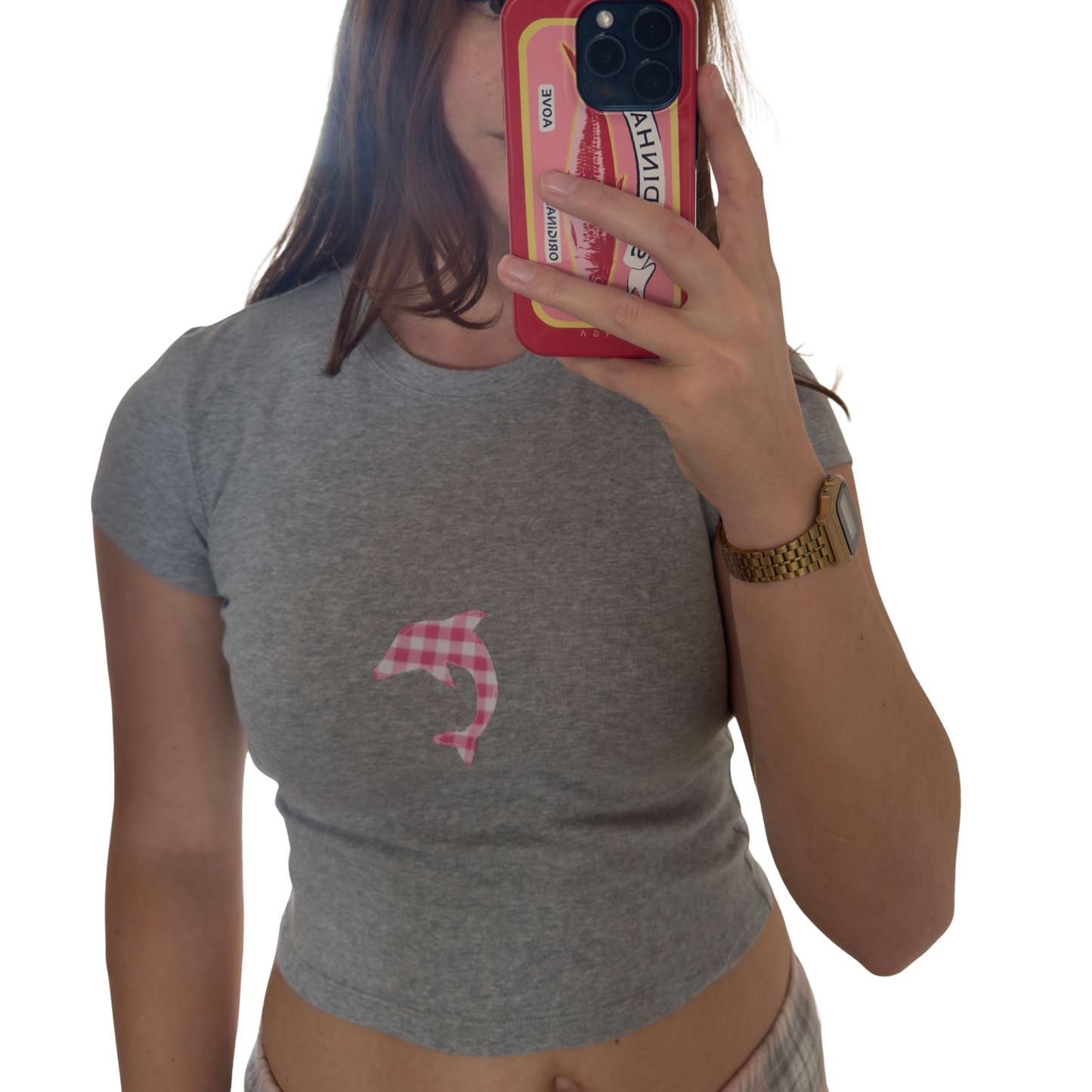 Grey Dolphin Baby Tee