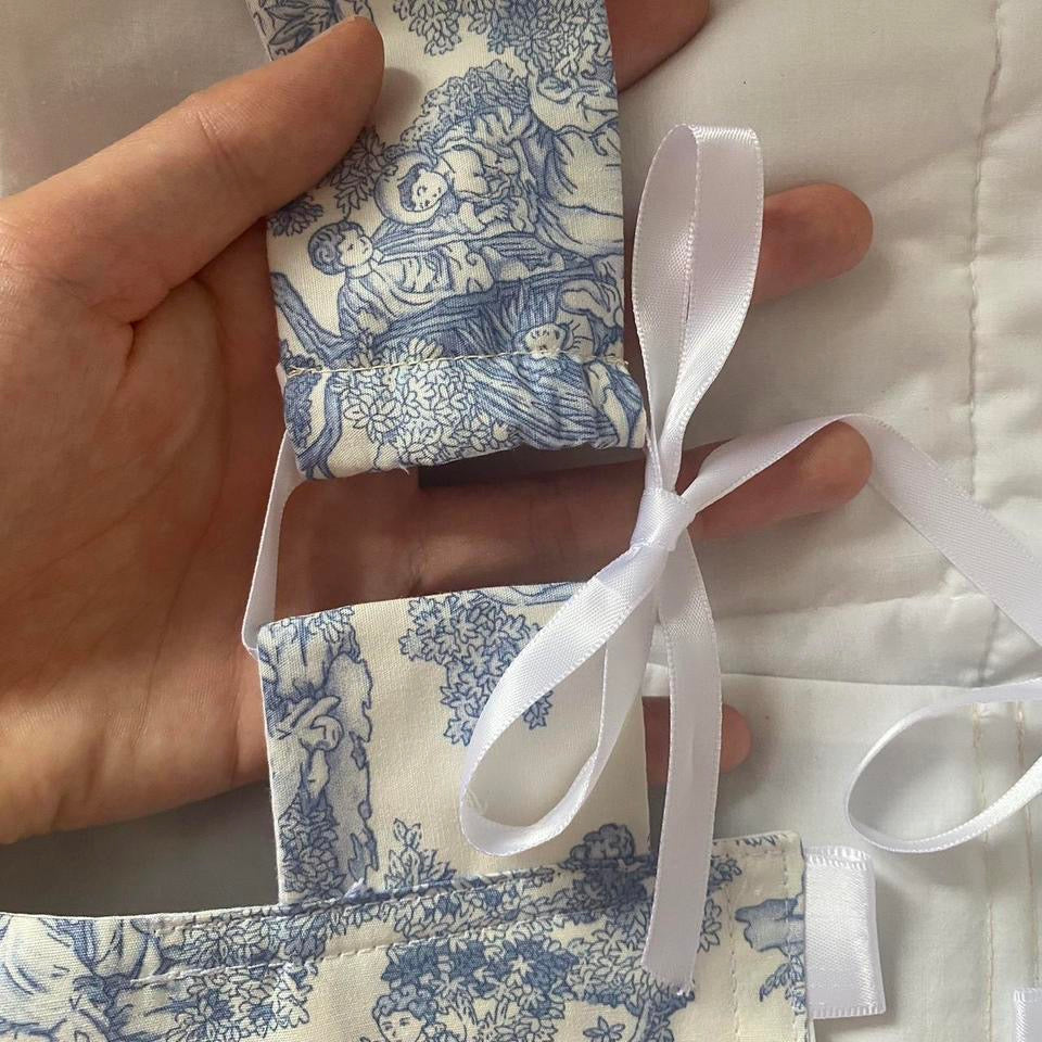 Corset in Blue Toile de Jouy