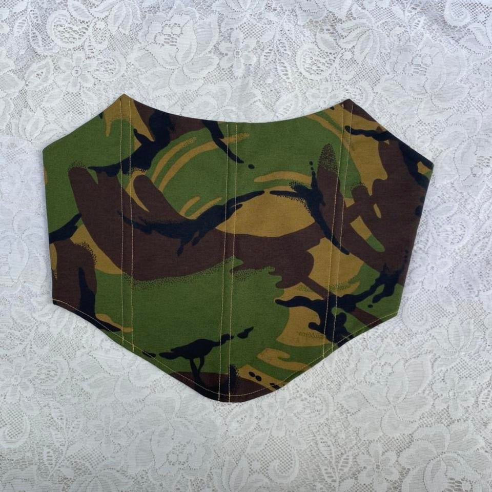 Strapless Corset in Green Camo