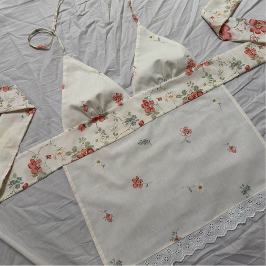 Halterneck Tie Up Top - Ditsy Floral